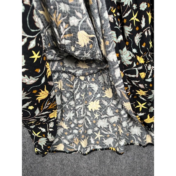 Universal Thread Mini Dress Womens Medium Black Floral Boho Tiered Festival - Picture 11 of 12